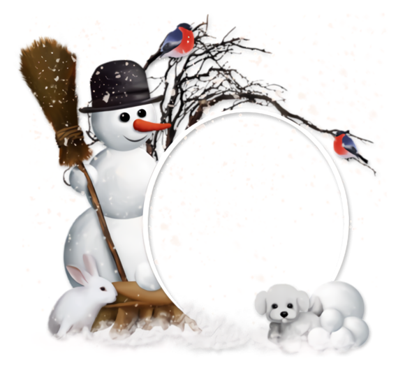 Transparent christmas Snowman Snow Winter for Christmas Border for Christmas