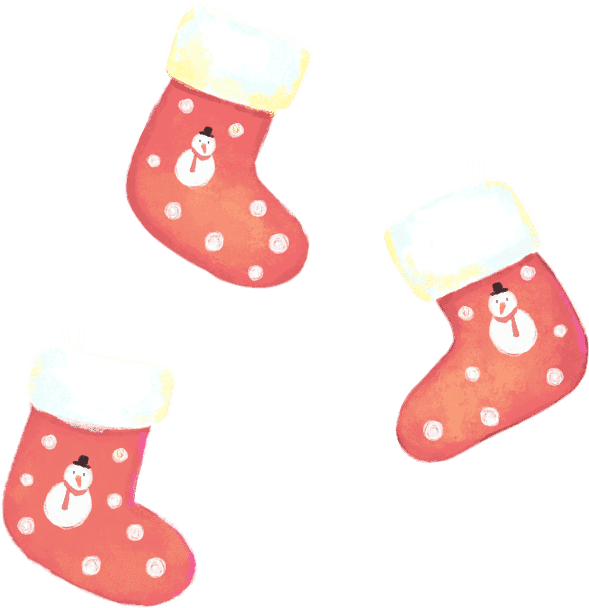 Transparent Christmas Stockings Christmas Day Christmas Tree Pink Sock for Christmas