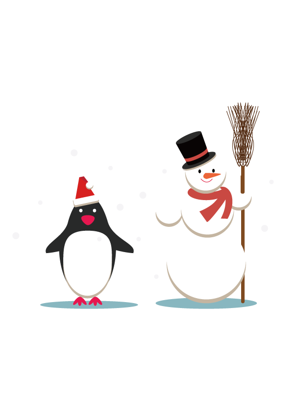 Transparent Penguin Santa Claus Snowman Flightless Bird for Christmas