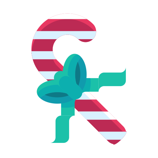 Transparent Candy Cane Candy Christmas Text Symbol for Christmas