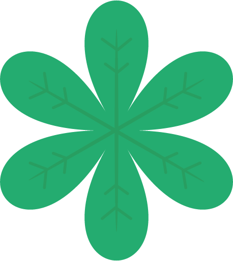 Transparent christmas Green Leaf Symbol for Snowflake for Christmas