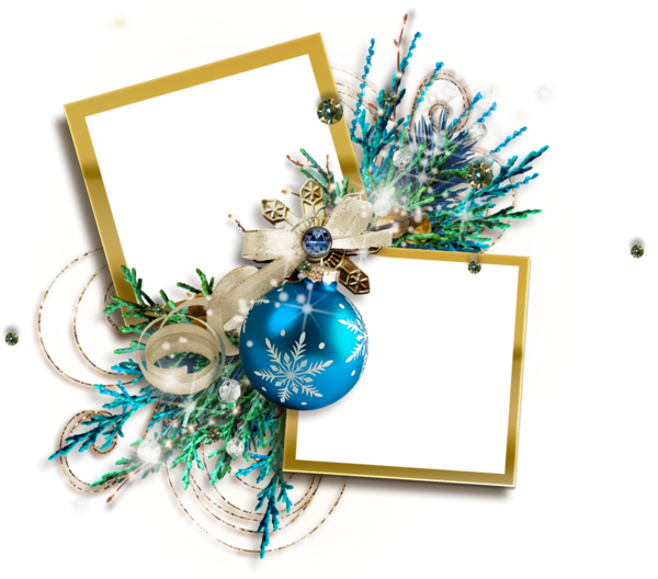 Transparent christmas Turquoise Christmas ornament Holiday ornament for Christmas Border for Christmas