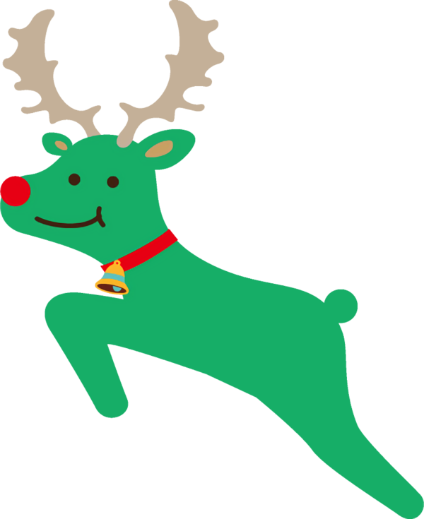 Transparent christmas Green Reindeer Deer for Reindeer for Christmas