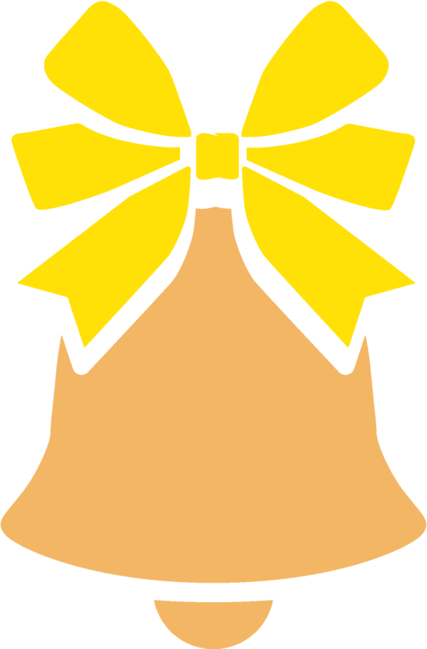 Transparent christmas Yellow Line for Jingle Bells for Christmas