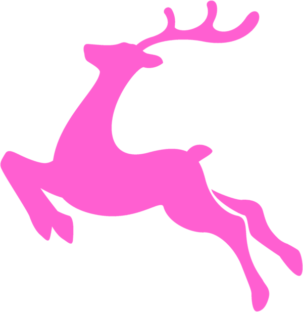 Transparent christmas Deer Pink Reindeer for Reindeer for Christmas