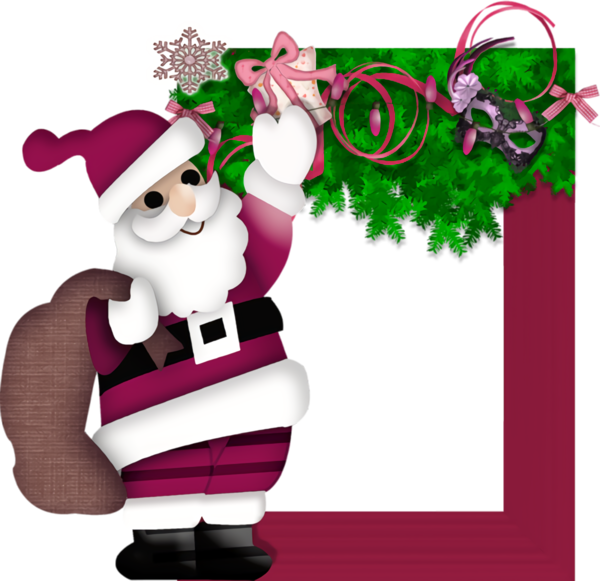 Transparent christmas Cartoon Christmas Santa claus for Christmas Border for Christmas