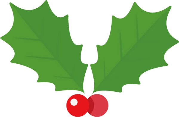 Transparent christmas Leaf Green Holly for Holly for Christmas