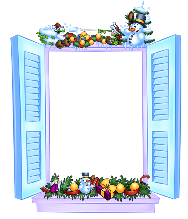 Transparent christmas Picture frame Rectangle for Christmas Border for Christmas