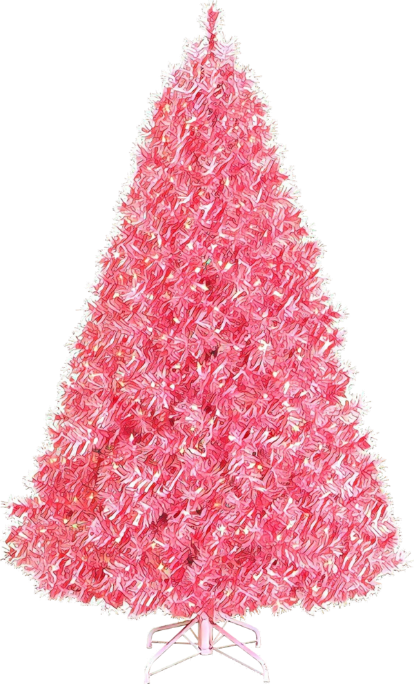 Transparent Christmas Tree Christmas Ornament Spruce Pink for Christmas