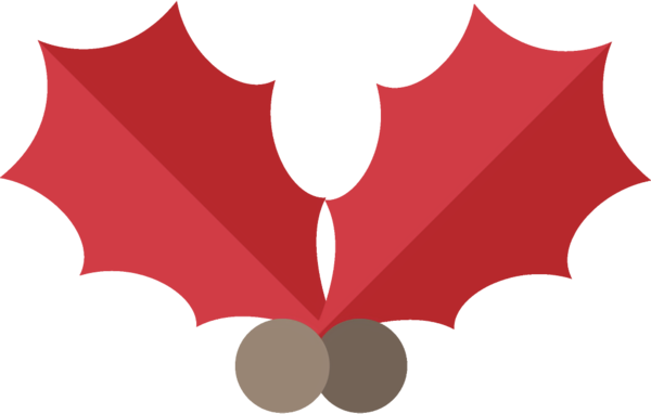 Transparent christmas Red Leaf Bat for Holly for Christmas
