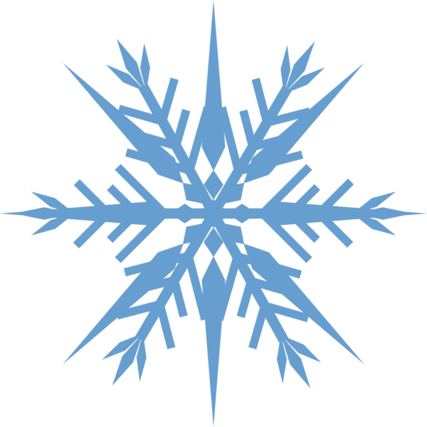 Transparent Elsa Snowflake Snow Leaf Symmetry for Christmas