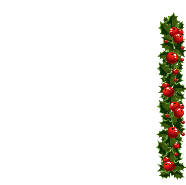 Transparent Garland Christmas Wreath Square Symmetry for Christmas