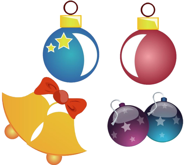 Transparent Christmas Cartoon Bell Christmas Ornament Sphere for Christmas