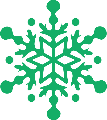 Transparent christmas Green Symmetry Design for Snowflake for Christmas