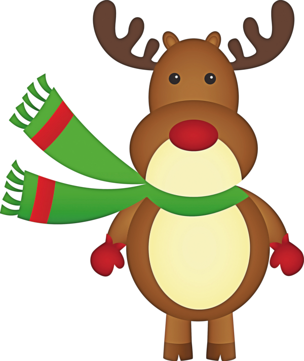 Transparent Reindeer Cartoon Deer for Christmas