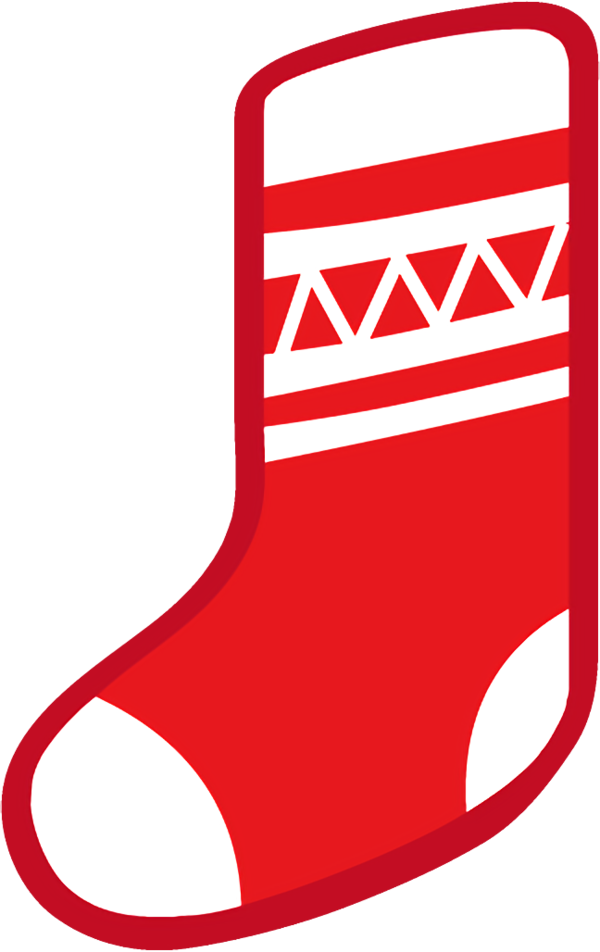 Transparent christmas Red Line for Christmas Stocking for Christmas