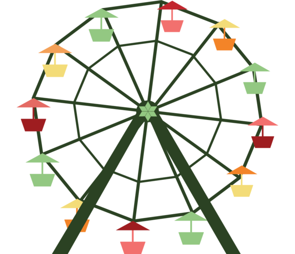 Transparent Damsgård Attractions Ferris Wheel Wheel Leaf Line for Christmas