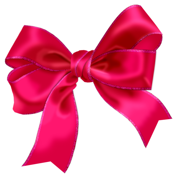 Transparent Ribbon Bow And Arrow Awareness Ribbon Pink Red for Christmas