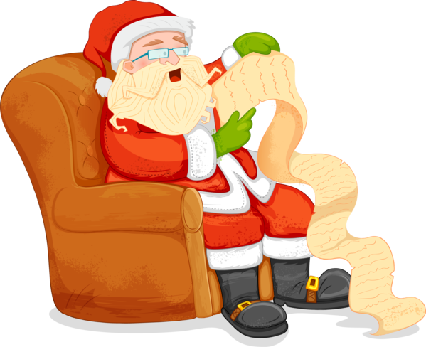 Transparent Santa Claus Wish List Christmas Holiday Lap for Christmas