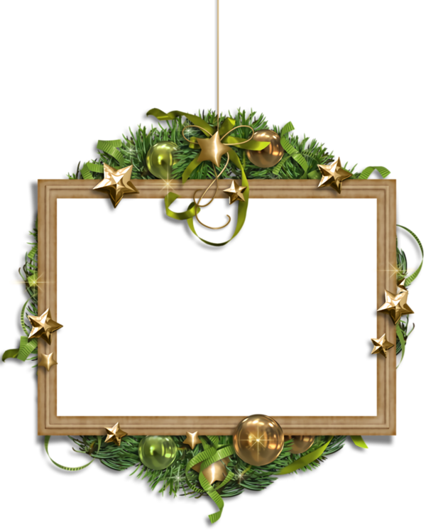 Transparent christmas Holiday ornament Picture frame Interior design for Christmas Border for Christmas
