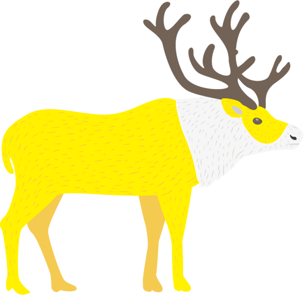 Transparent christmas Reindeer Deer Yellow for Reindeer for Christmas
