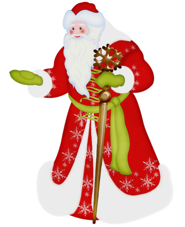 Transparent Christmas Ornament Ded Moroz Santa Claus Christmas for Christmas