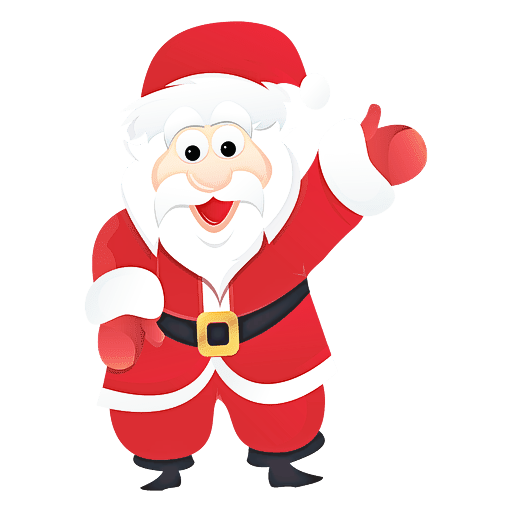 Transparent Santa Claus Cartoon Fictional Character for Christmas