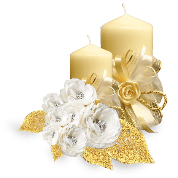 Transparent Light Candle Christmas Flower Yellow for Christmas