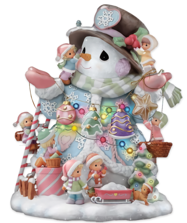 Transparent christmas Figurine Holiday ornament Toy for Snowman for Christmas
