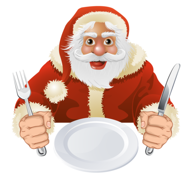 Transparent Christmas Dinner Santa Claus Christmas Cartoon for Christmas