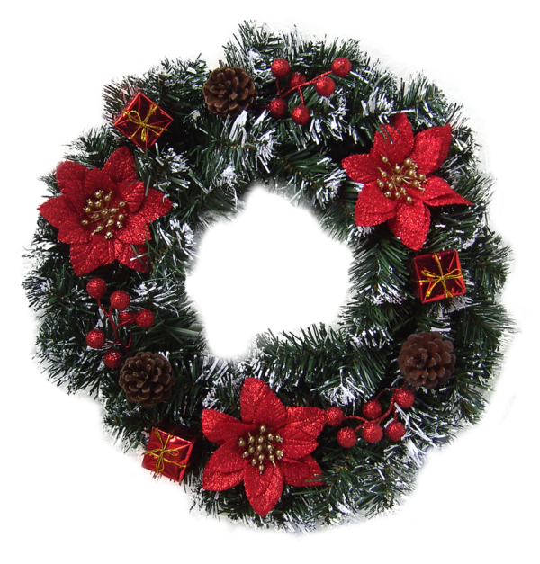 Transparent Wreath Garland Riomaster Christmas Decoration for Christmas