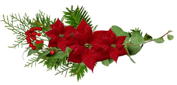 Transparent Floral Design Christmas Ornament Flower Flower Bouquet for Christmas
