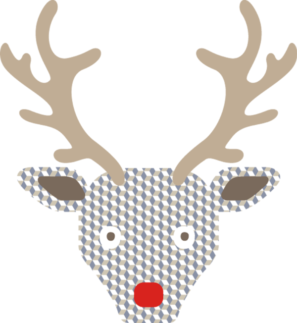 Transparent christmas Antler Deer Head for Reindeer for Christmas