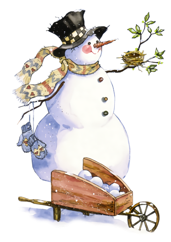 Transparent christmas Cartoon Vehicle Snowman for Snowman for Christmas