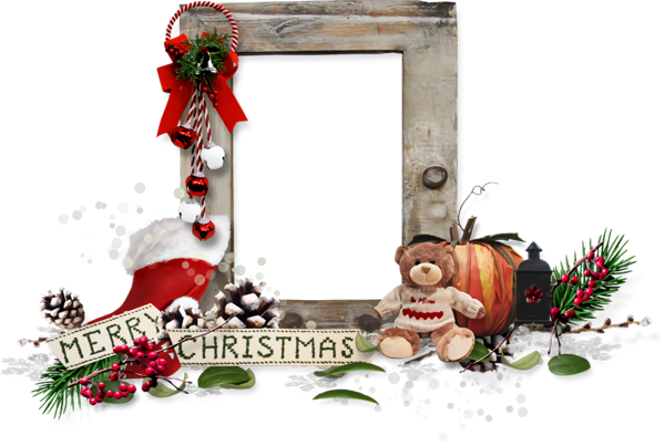 Transparent christmas Christmas eve Picture frame Plant for Christmas Border for Christmas