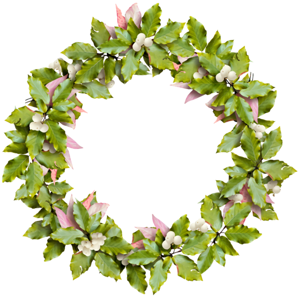 Transparent christmas Leaf Plant Wreath for Holly for Christmas