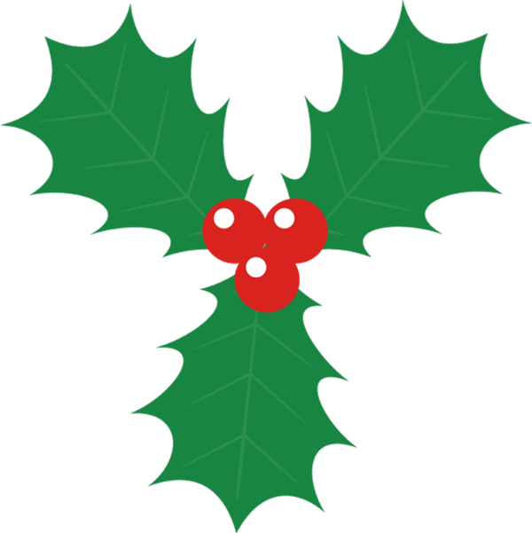 Transparent christmas Leaf Holly Grape leaves for Holly for Christmas