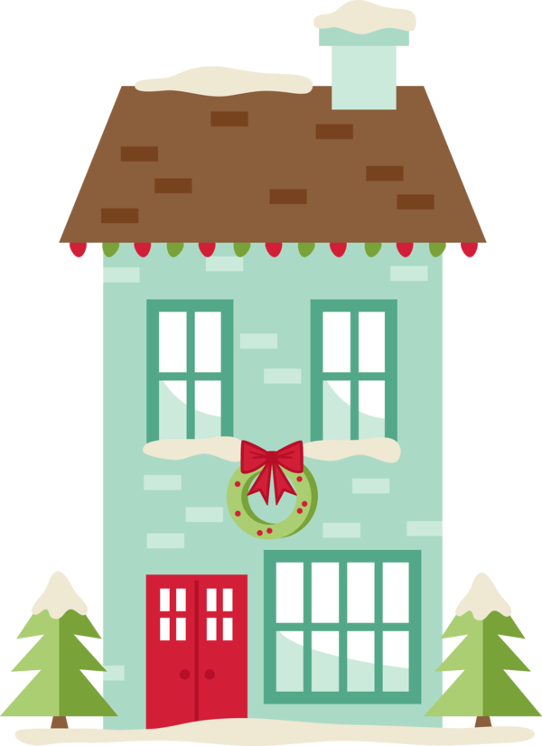 Transparent Clip Art Christmas House Cricut Property for Christmas