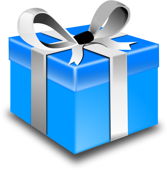 Transparent Gift Christmas Gift Blog Blue for Christmas