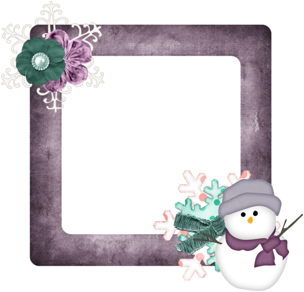 Transparent christmas Picture frame Purple Rectangle for Christmas Border for Christmas