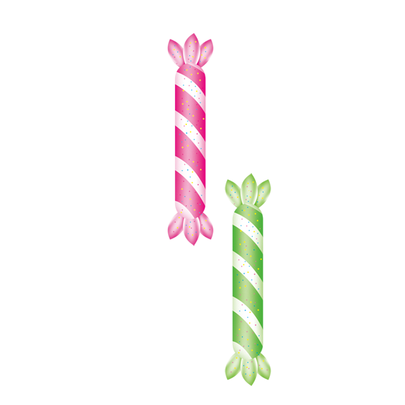 Transparent Christmas Candy Lollipop Pink Pattern for Christmas