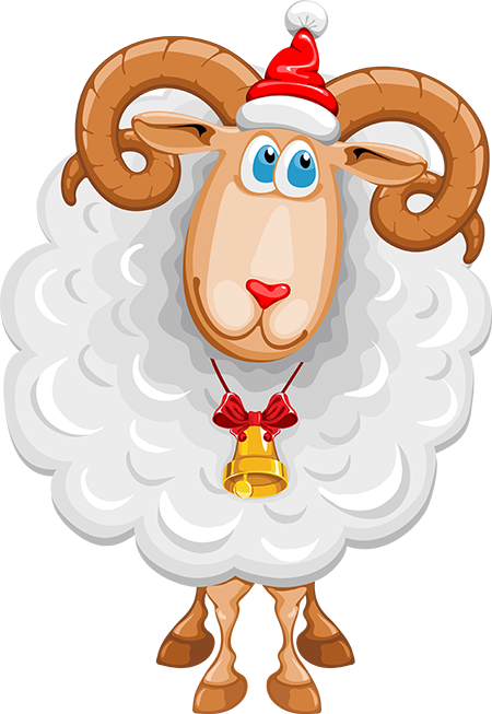 Transparent Goat Sheep Christmas Food Cartoon for Christmas