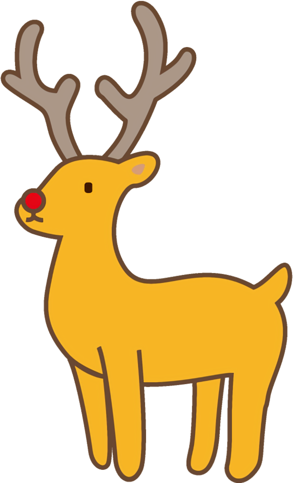 Transparent christmas Yellow Deer Animal figure for Reindeer for Christmas