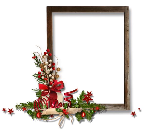 Transparent christmas Holly Picture frame Christmas decoration for Christmas Border for Christmas