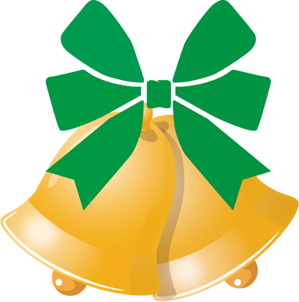 Transparent christmas Green Yellow Bell for Jingle Bells for Christmas