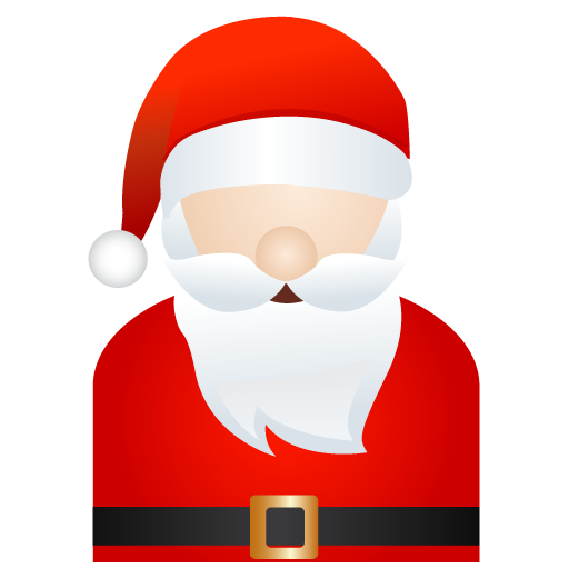 Transparent Santa Claus Rudolph Emoticon for Christmas