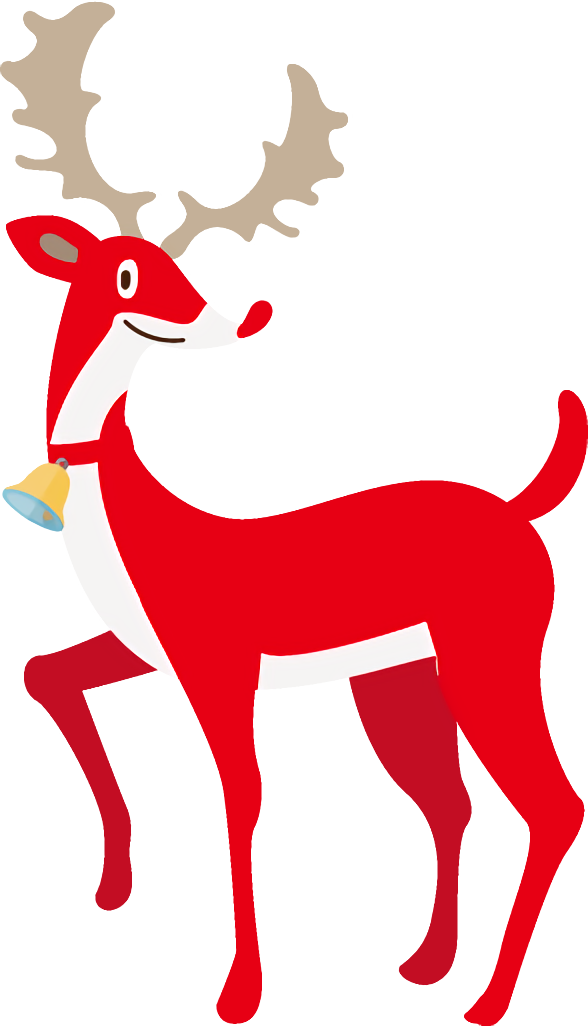Transparent christmas Deer Reindeer Red for Reindeer for Christmas