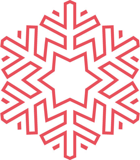 Transparent christmas Line Symmetry Design for Snowflake for Christmas