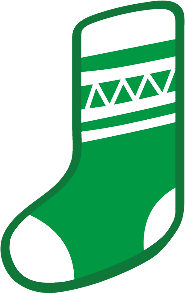 Transparent christmas Green Line for Christmas Stocking for Christmas