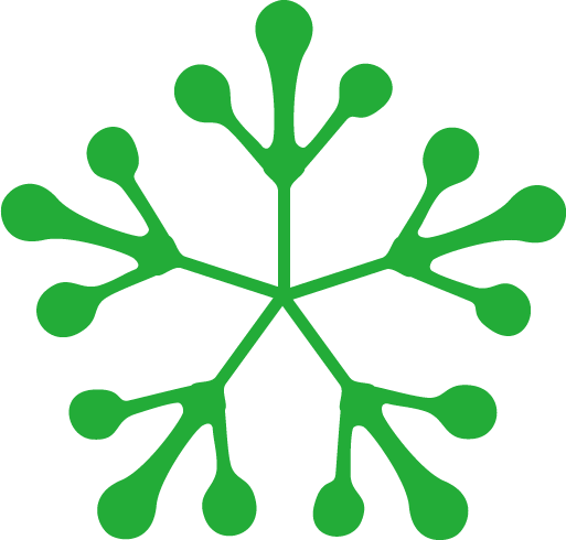Transparent christmas Green Leaf Line for Snowflake for Christmas